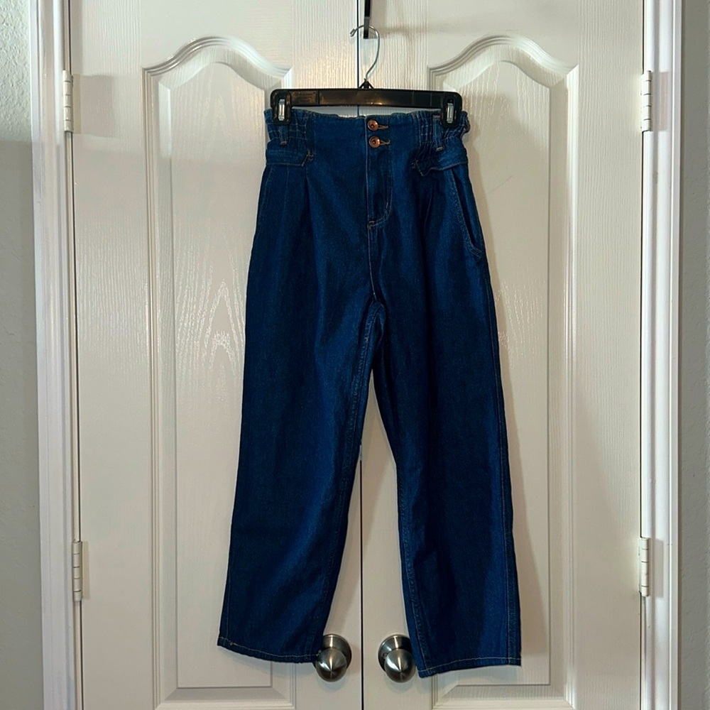 Zara Balloon High Waist Dark Jeans Size US 2